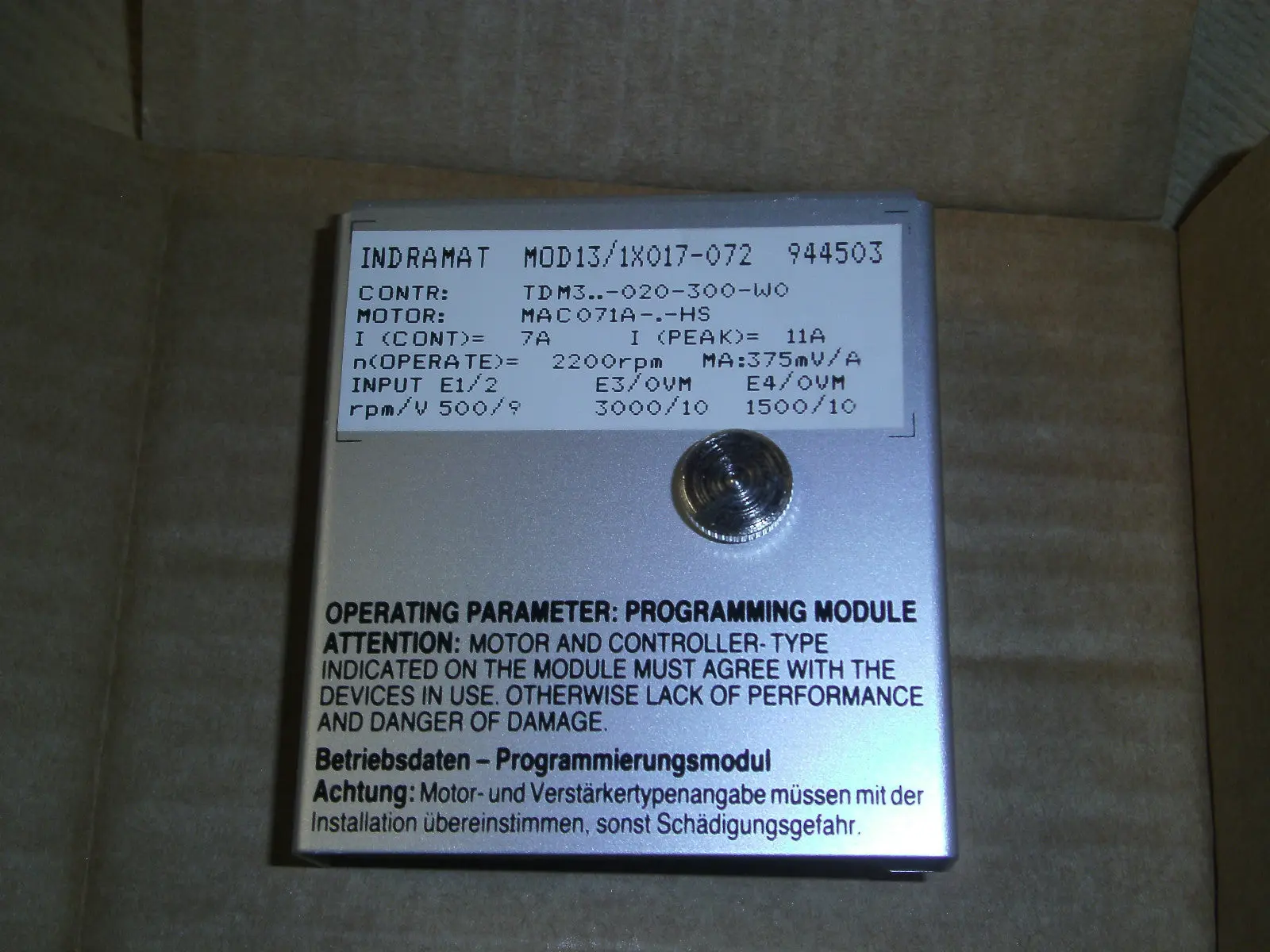 Produktfoto 1 von Indramat MOD13/1X017-072 Programmiermodul Neu