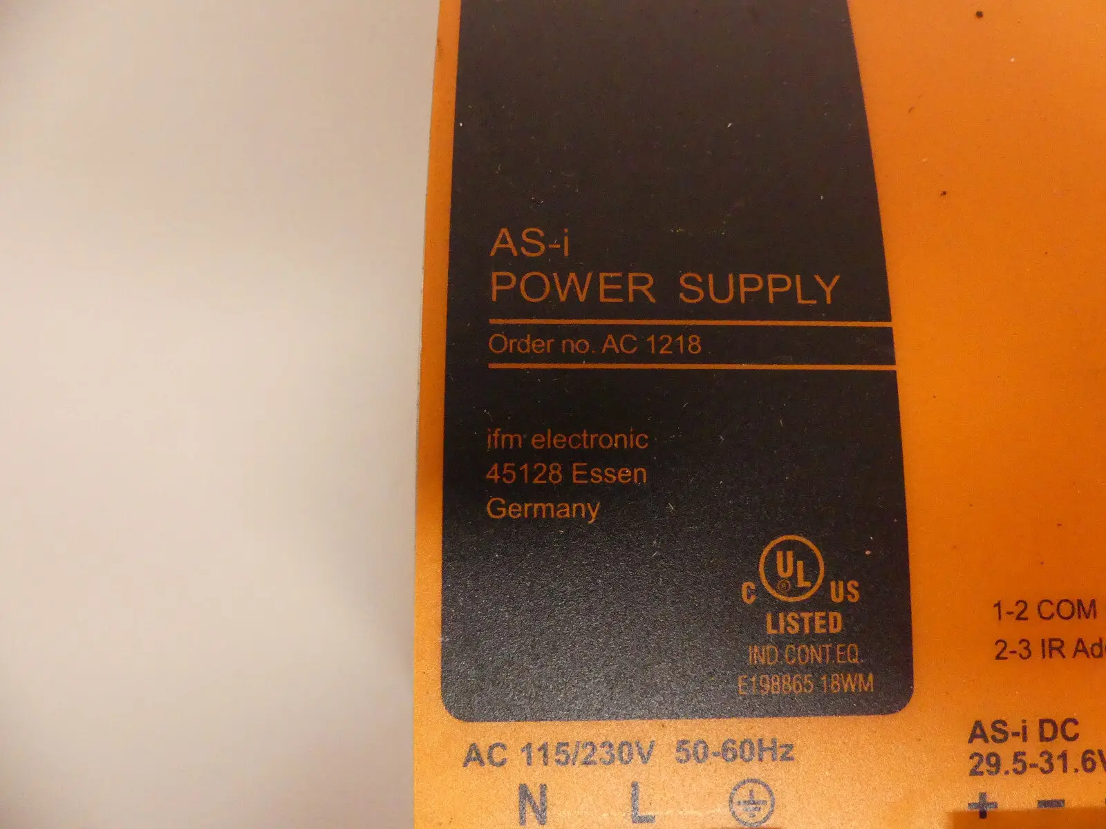 Produktfoto 1 von IFM  ELECTRONIC AS-i POWER SUPPLY AC 1218