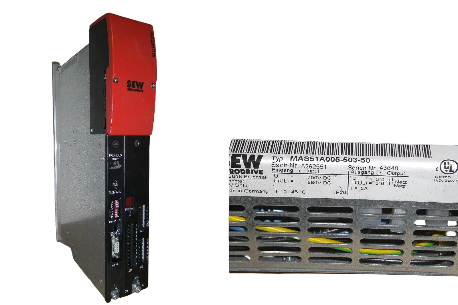 Produktfoto 1 von SEW Eurodrive Movidyn Umrichter MAS51A005-503-50