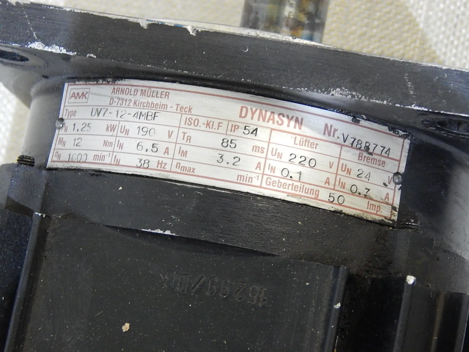 Produktfoto 1 von AMK Servomotor DV7-12-4MBF Asynchronmotor  Used