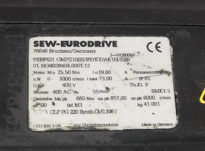 Produktfoto 1 von SEW-EURODRIVE PSBF621CMPZ100S/BY/KY/AK1H/SBB