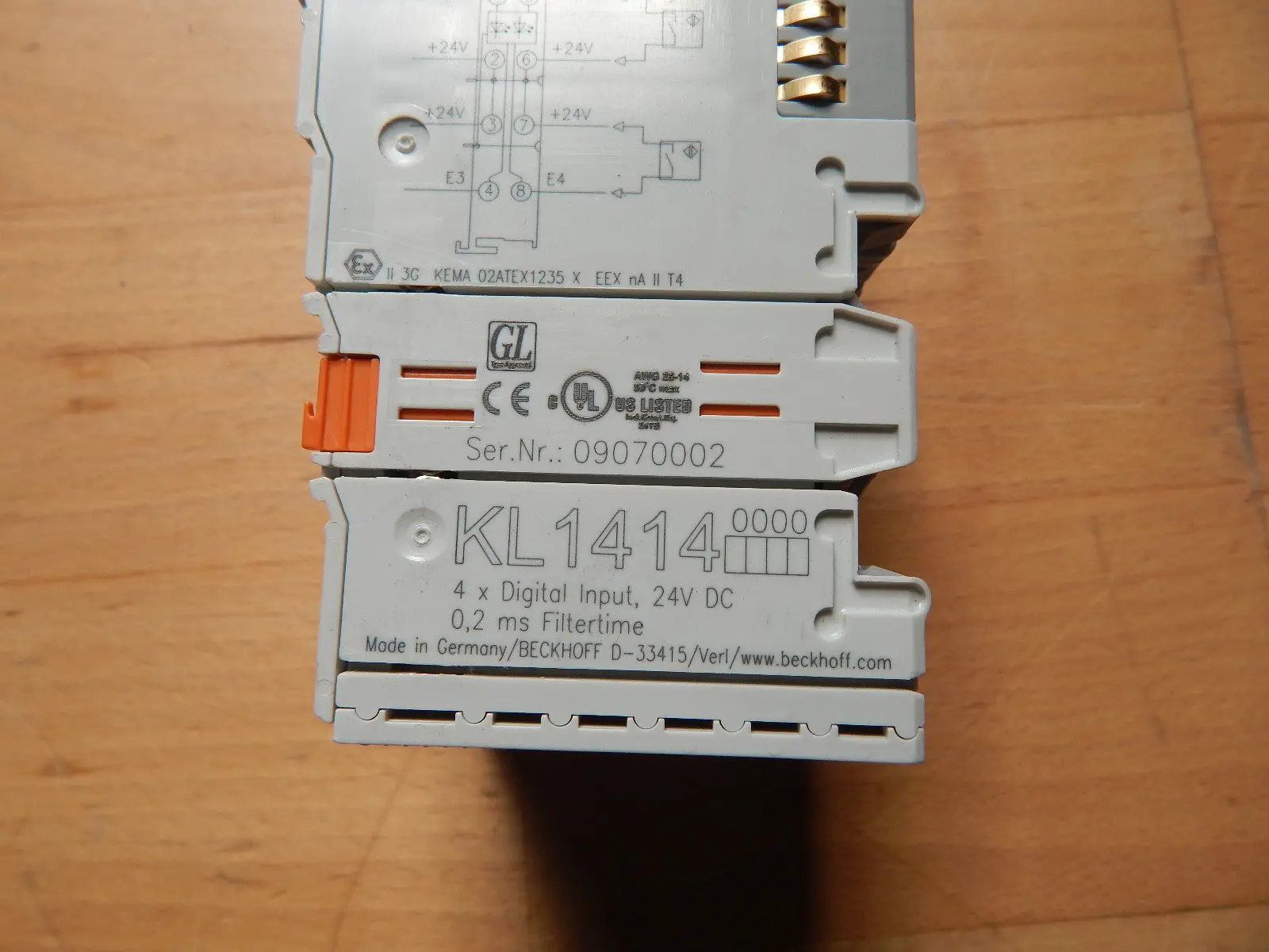 Produktfoto 1 von Beckhoff   5x  KL1414-0000   4-Channel Digital Input