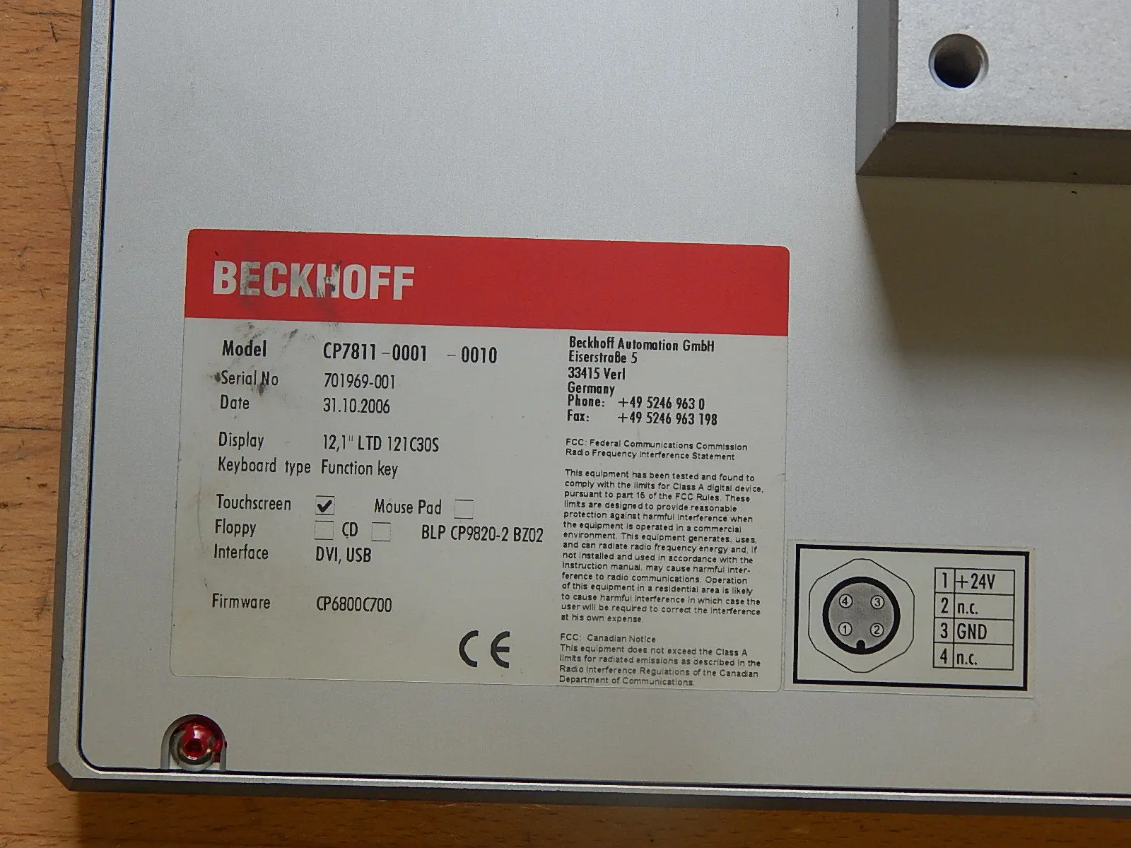 Produktfoto 1 von Beckhoff CP7811-0001 -000010  Used