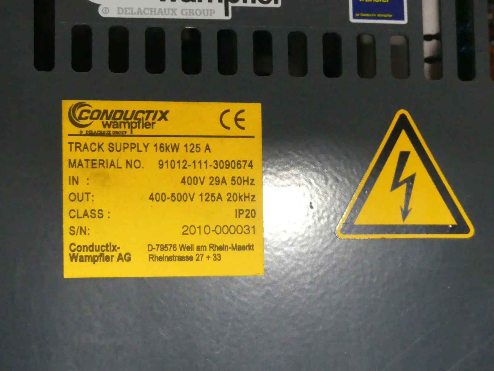 Produktfoto 1 von CONDUCTIX WAMPFLER 91012-111-3090674