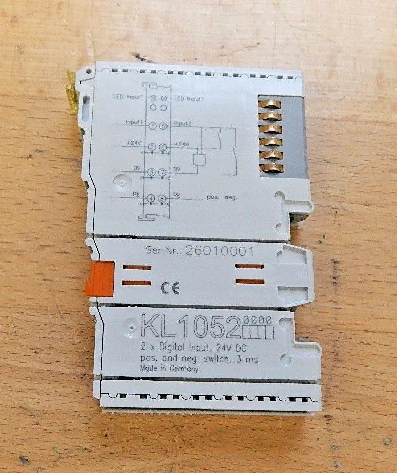 Produktfoto 1 von BECKHOFF KL1052 Eingangsklemme 24V DC  pos. und neg. switch -used-