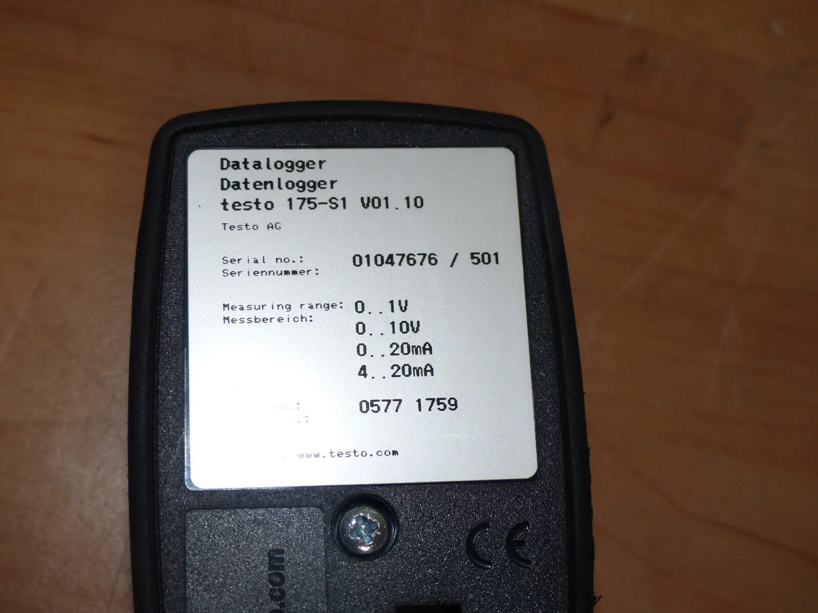 Produktfoto 1 von testo 175-s1 v01.10 mit 05541770 serial-interface  datalogger used s.Bilder