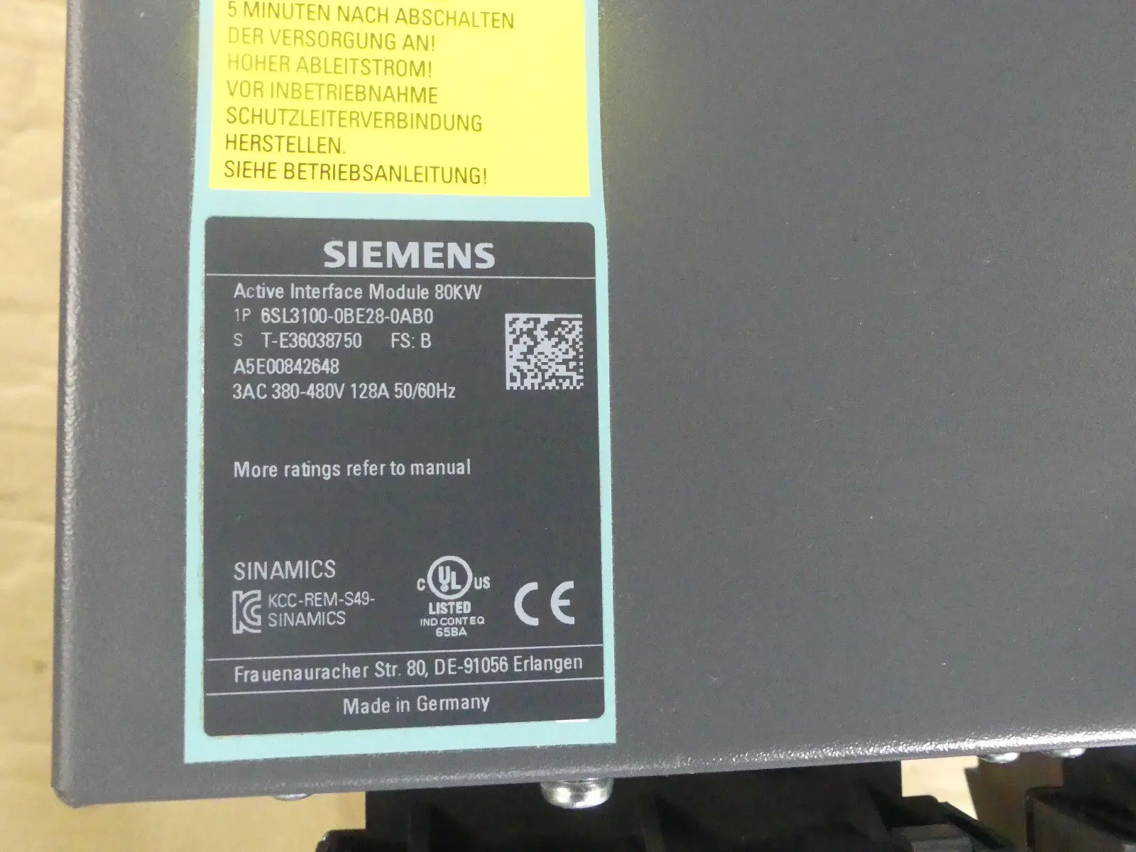 Produktfoto 1 von Siemens Sinumerik 6SL3100-0BE28-0AB0