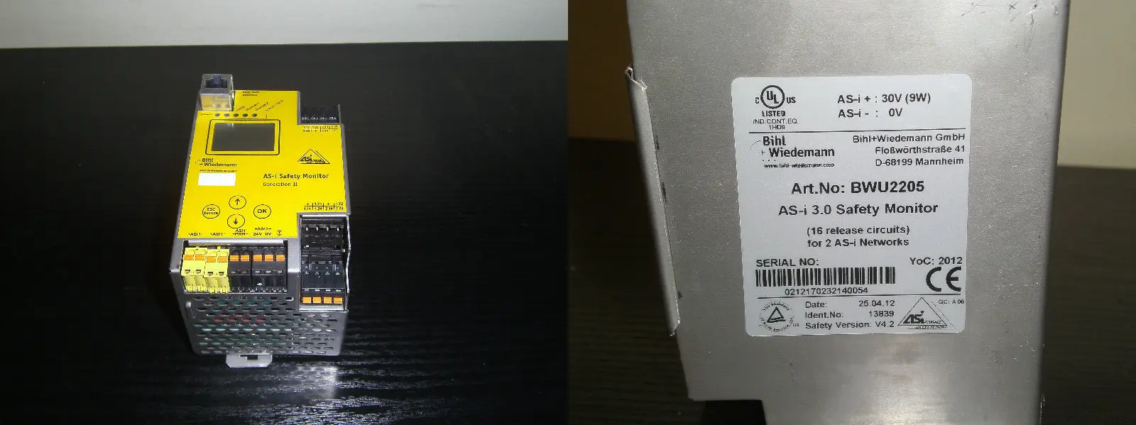 Produktfoto 1 von Bihl+Wiedemann AS-i Safty Monitot BWU2205