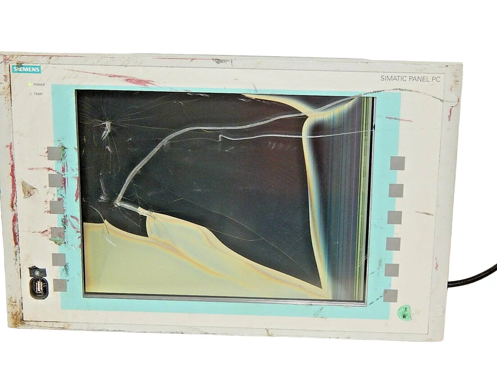 Produktfoto 1 von Siemens Simatic Panel PC 677B (AC) 15 Touch A5E02486984 Bildschirm gebrochen