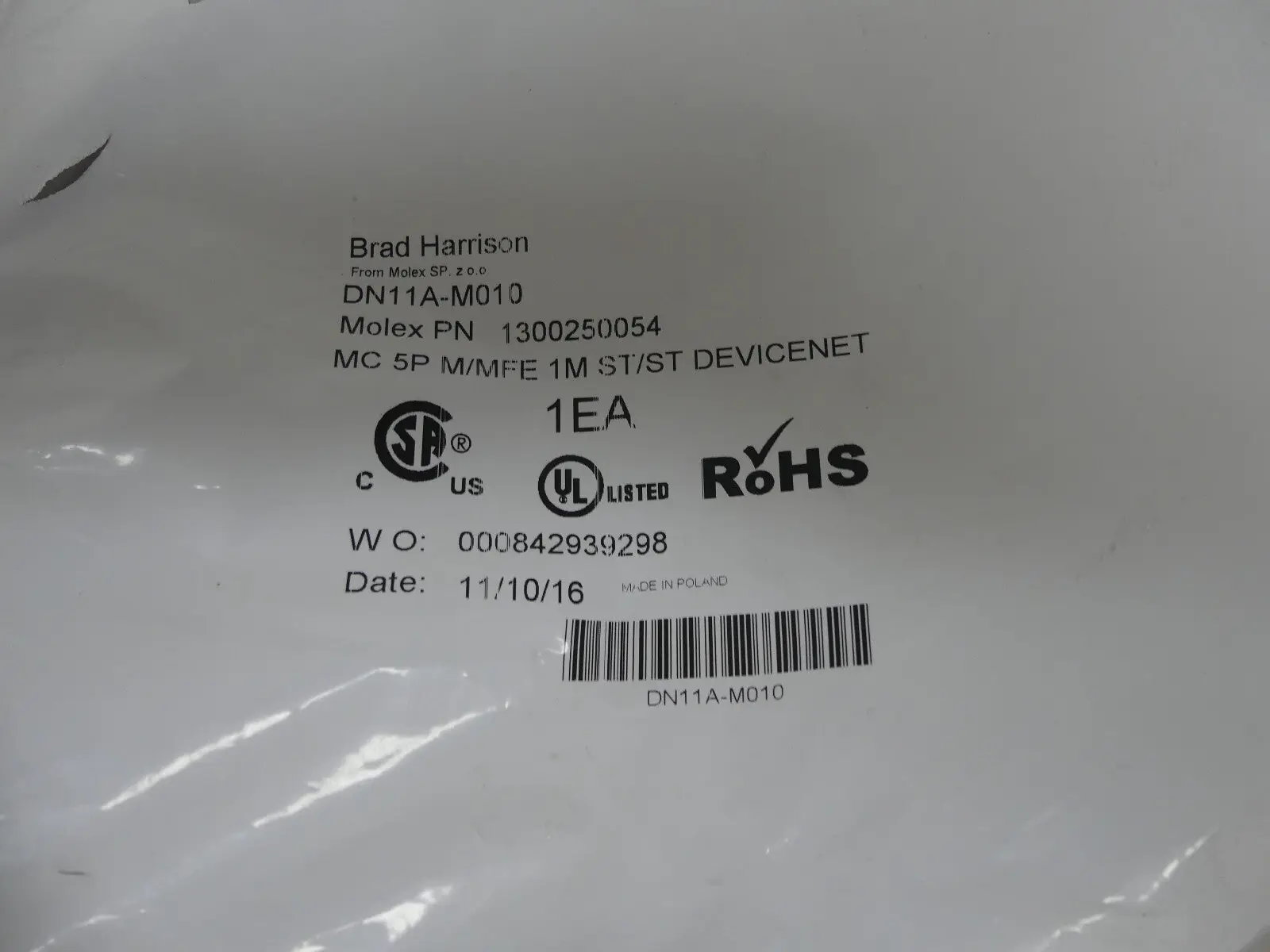 Produktfoto 1 von Brad Harrison DN11A-M010