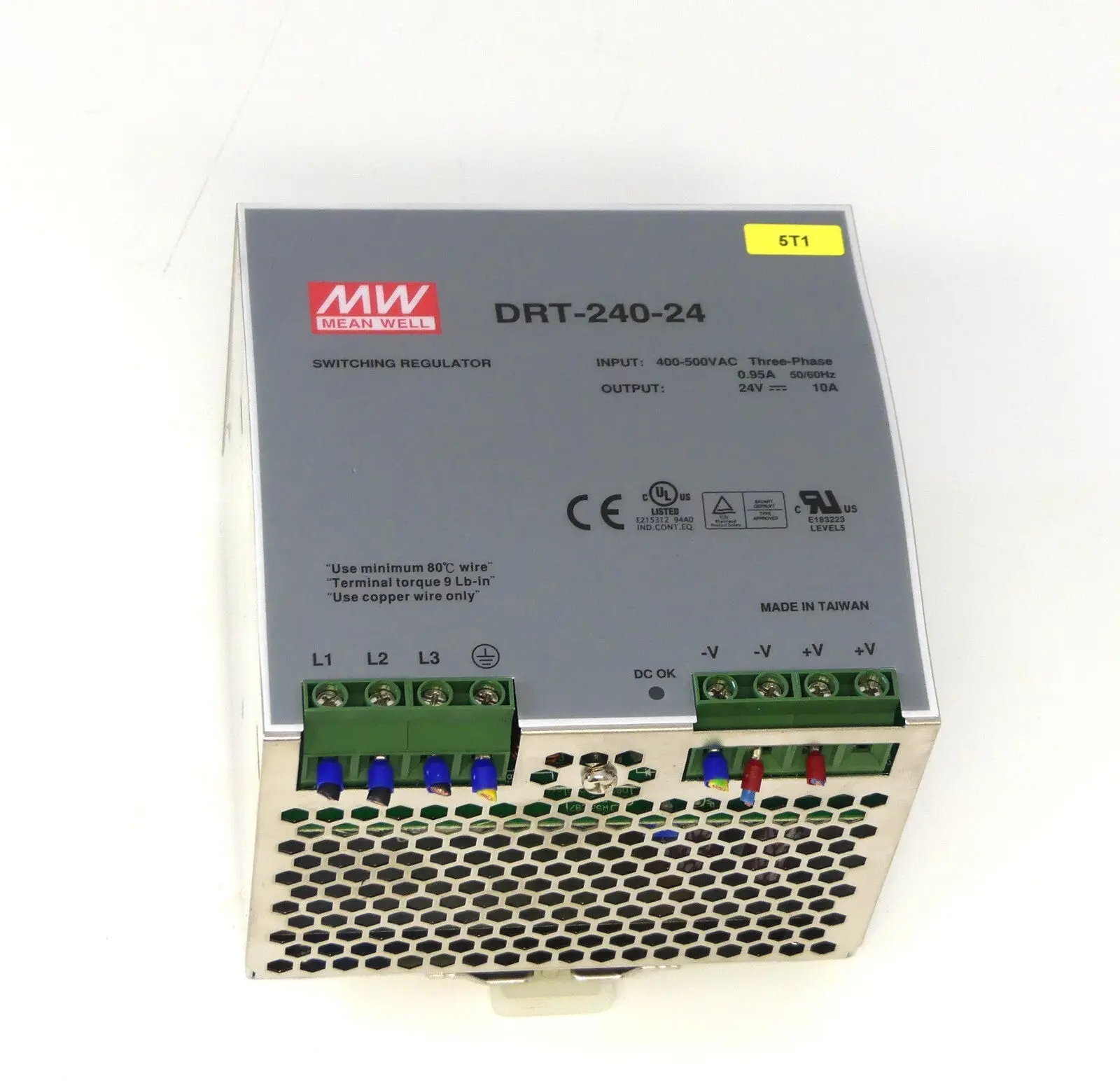 Produktfoto 1 von MW Mean Well DRT-240-24 400-500VAC