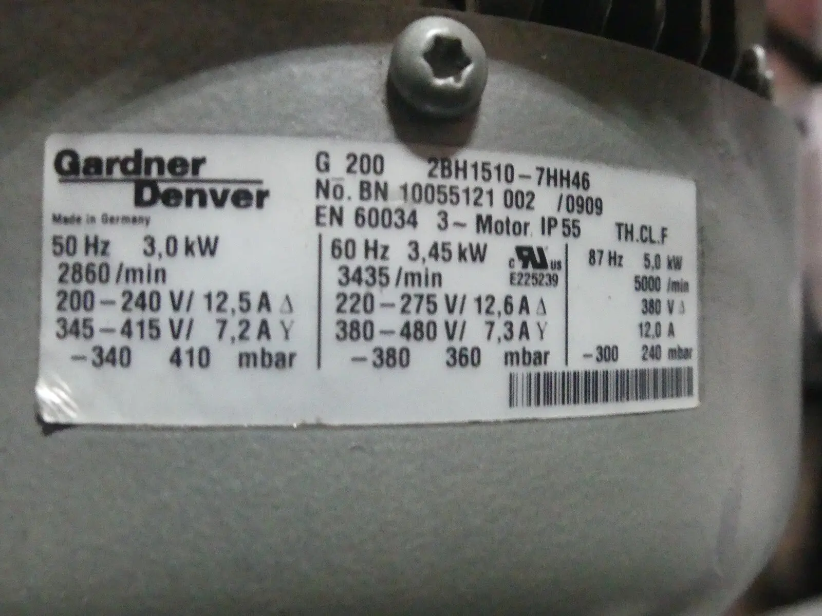 Produktfoto 1 von Gardner Denver G 200 2BH1510-7HH46 Seitenkanalverdichter Gebläse