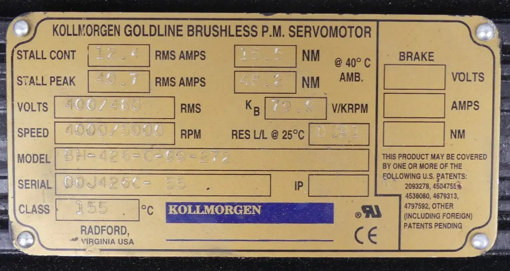 Produktfoto 1 von Kollmorgen BH-426-C-99-272