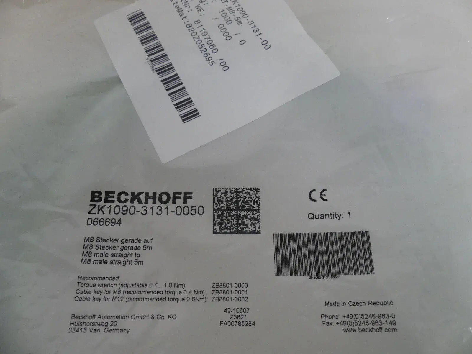 Produktfoto 1 von BECKHOFF ZK1090-3131-0050