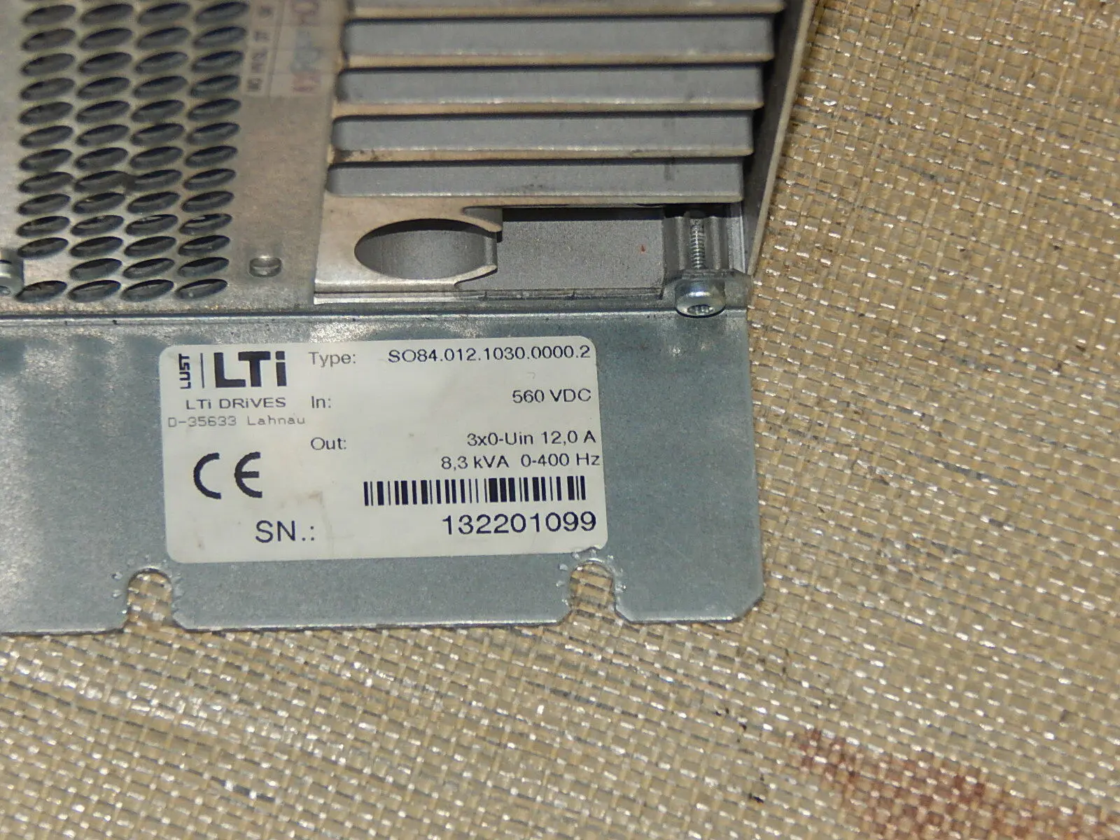 Produktfoto 1 von LTI DRIVES SO84.012.1030.0000.2 // 8.3KVA 12A LTI LUST used  s. Bilder