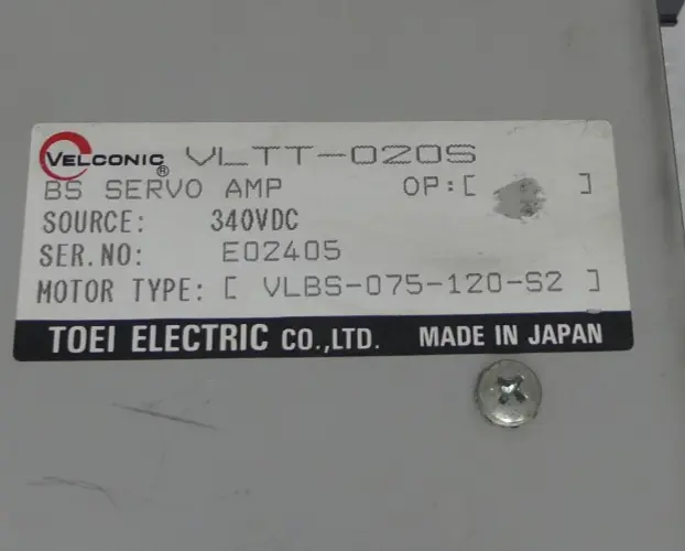 Produktfoto 1 von TOEI ELECTRIC BS SERVO AMP VLTT-020S