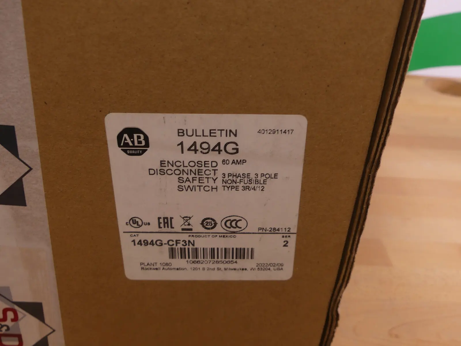 Produktfoto 1 von Allen Bradley CAT 1494G-CF3N  3R/4/12