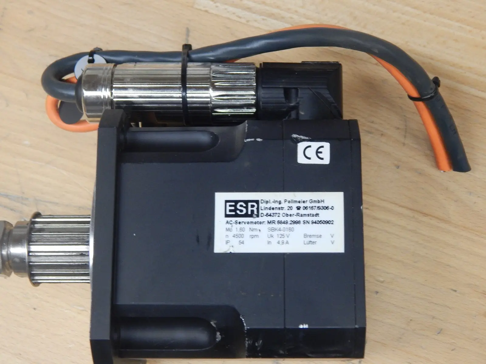 Produktfoto 1 von ESR Pollmeier AC Servomotor MR 6849.2998 //S.N 94050902