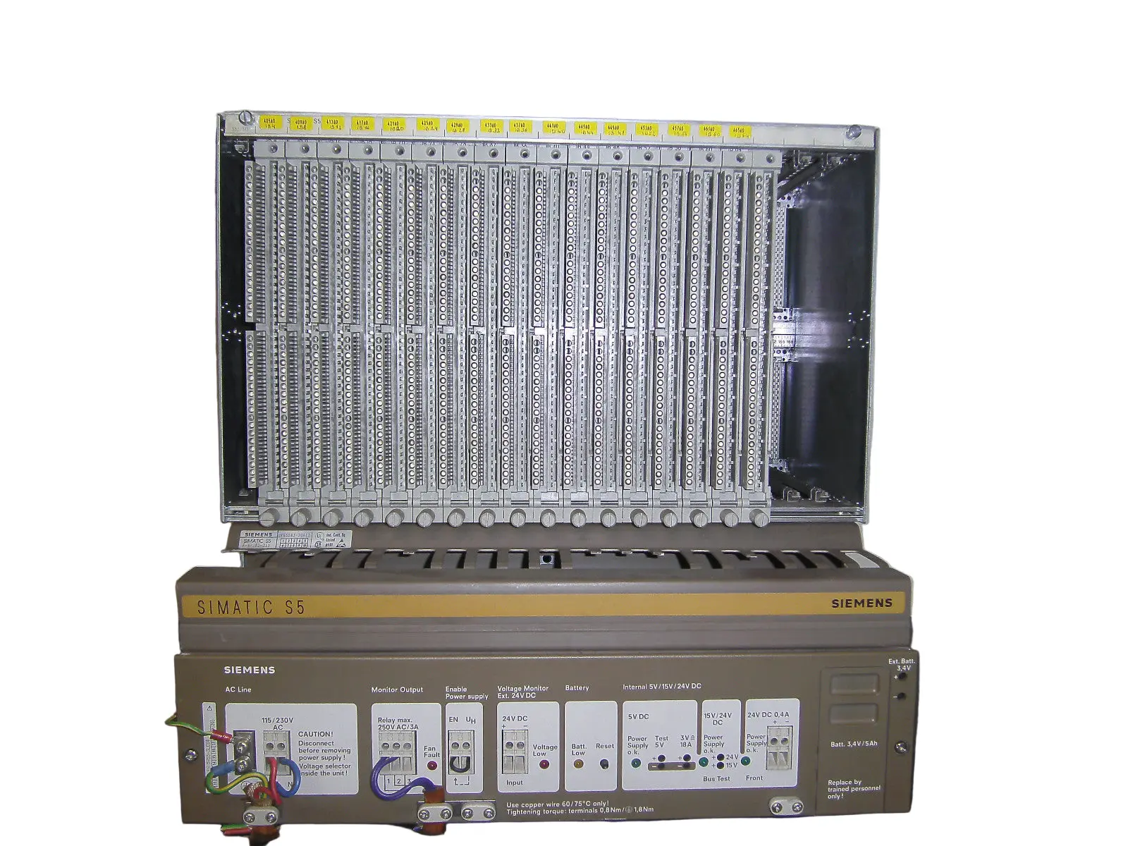 Produktfoto 1 von Siemens Simatic Power Supply Stromversorgung 6ES5955-3LC14+Rack6ES5183-3UA12