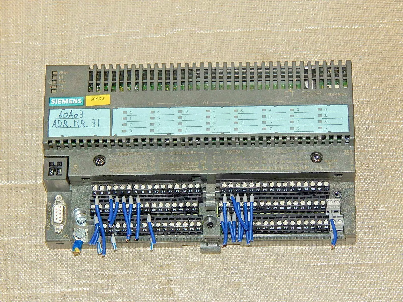Produktfoto 1 von SIEMENS SIMATIC S7 6ES7 133-0BL00-0XB0 E:3 + 6ES7 193-0CB10-0XA0 E:3  used