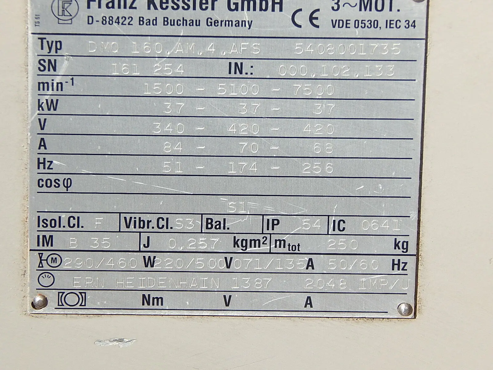 Produktfoto 1 von FRANZ KESSLER SERVOMOTOR DMQ 160.AM