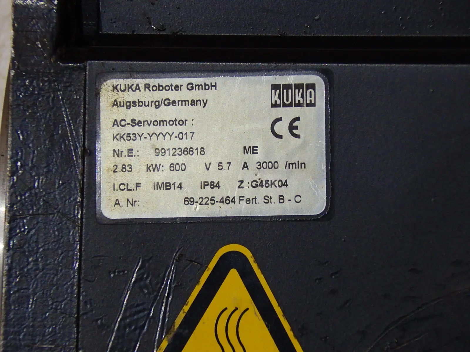 Produktfoto 1 von Kuka AC - Servomotor  KK53Y-YYYY-017  Used