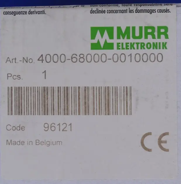 Produktfoto 1 von Murr Elektronik 4000-68000-0010000