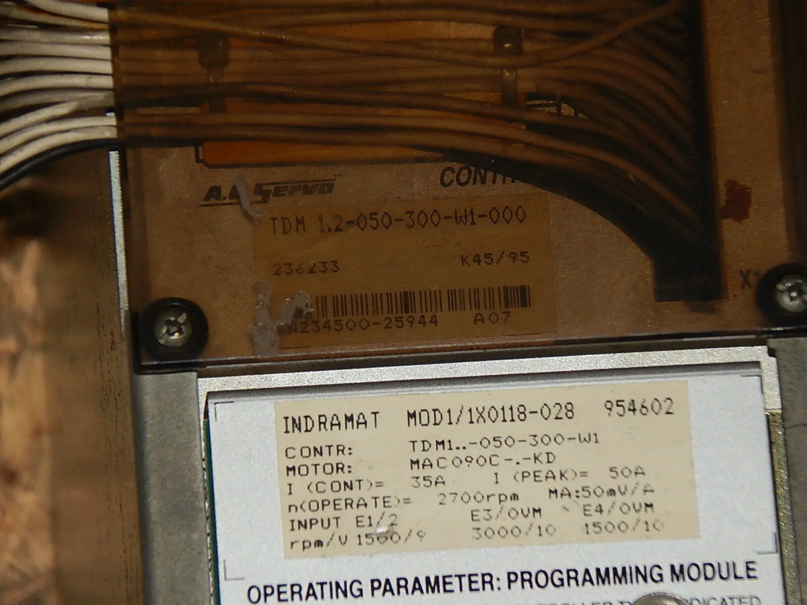 Produktfoto 1 von Indramat A.C. Servo Controller TDM 1.2-050-300-W1-000 used