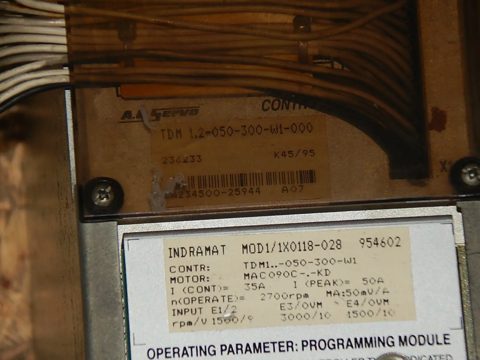 Produktfoto 1 von Indramat A.C. Servo Controller TDM 1.2-050-300-W1-000 used