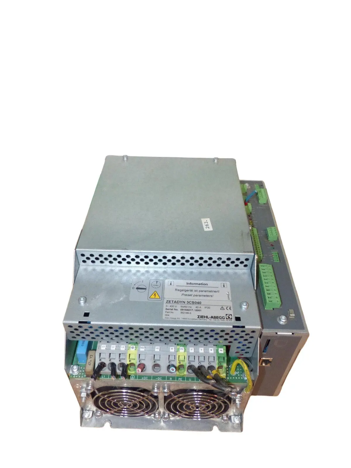 Produktfoto 1 von ZIEHL- ABEGG ZETADYN 3CS040 Frequenzumrichter used s.Bilder