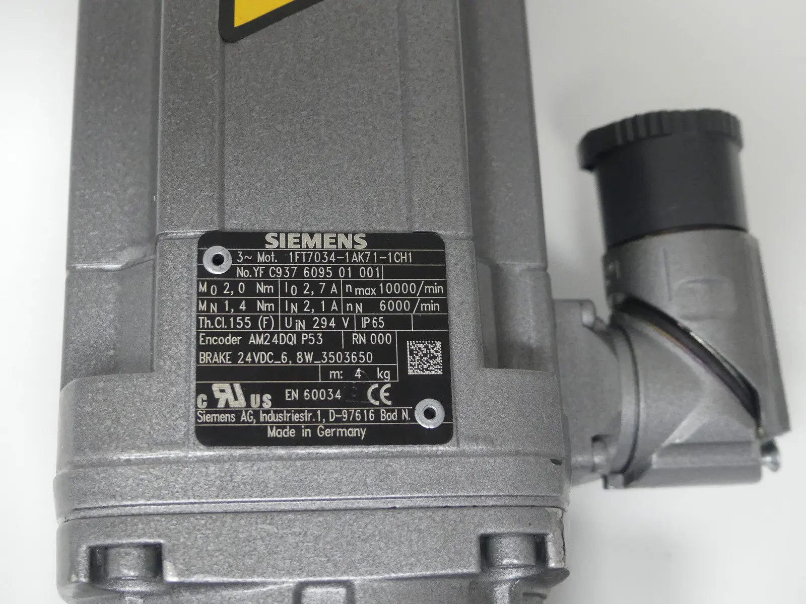 Produktfoto 1 von SIEMENS SIMOTICS S 1FT7034-1AK71-1CH1 leicht Beschädigt s.Bilder