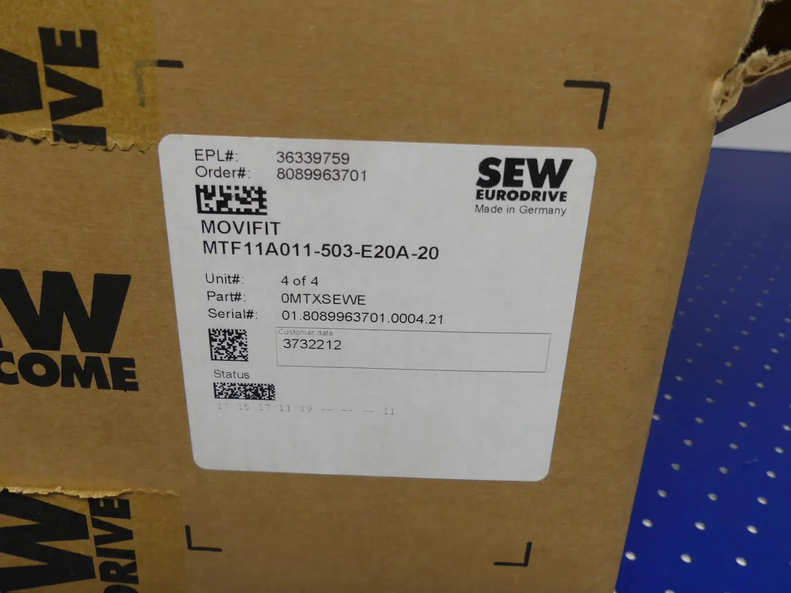Produktfoto 1 von SEW MOVIFIT MTF11A011-503-E20A-20