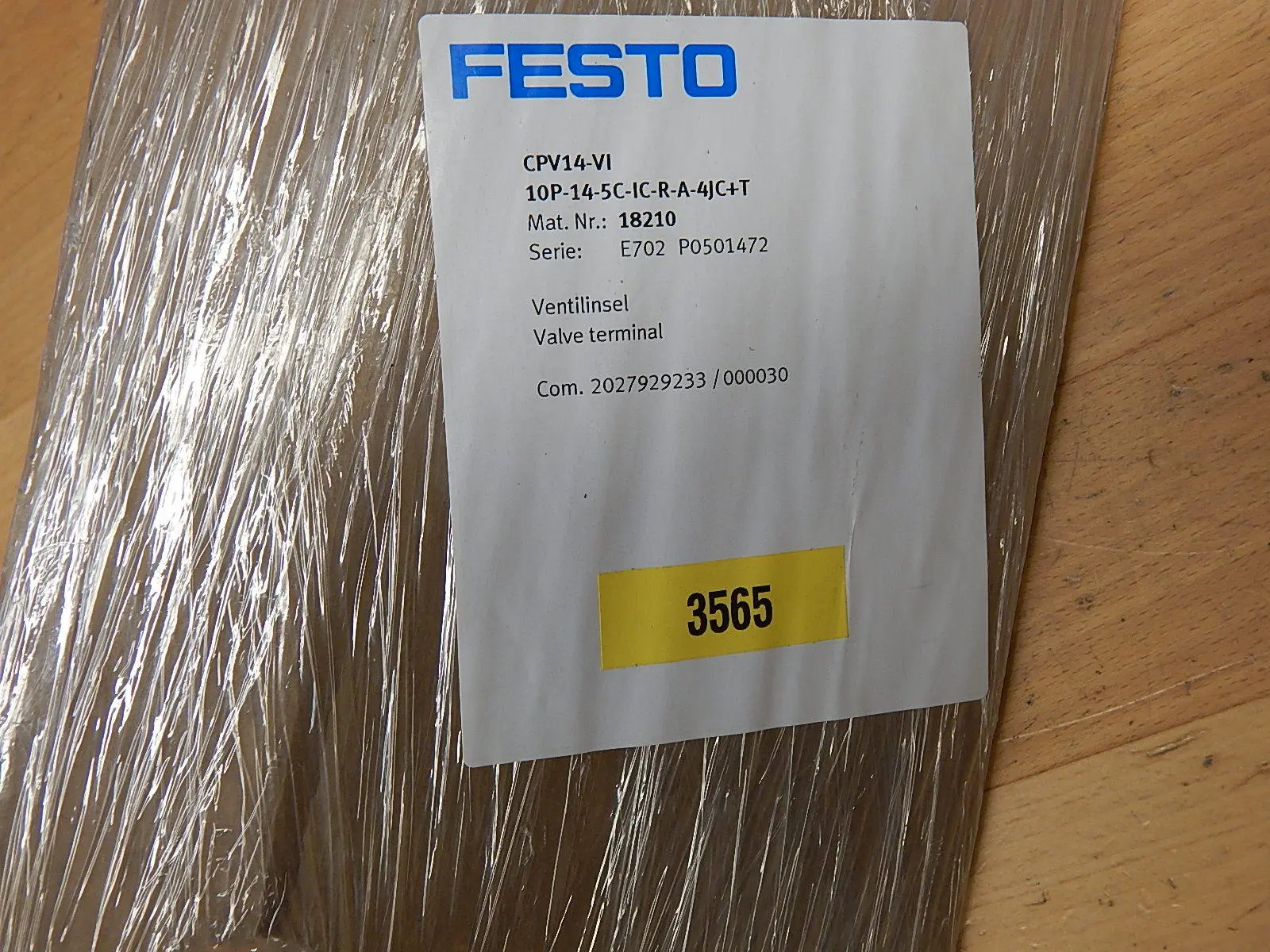 Produktfoto 1 von FESTO Ventilinsel CPV14-VI 10P-14-5C-IC-R-A-4JC+T  //Mat.Nr:18210  Neu