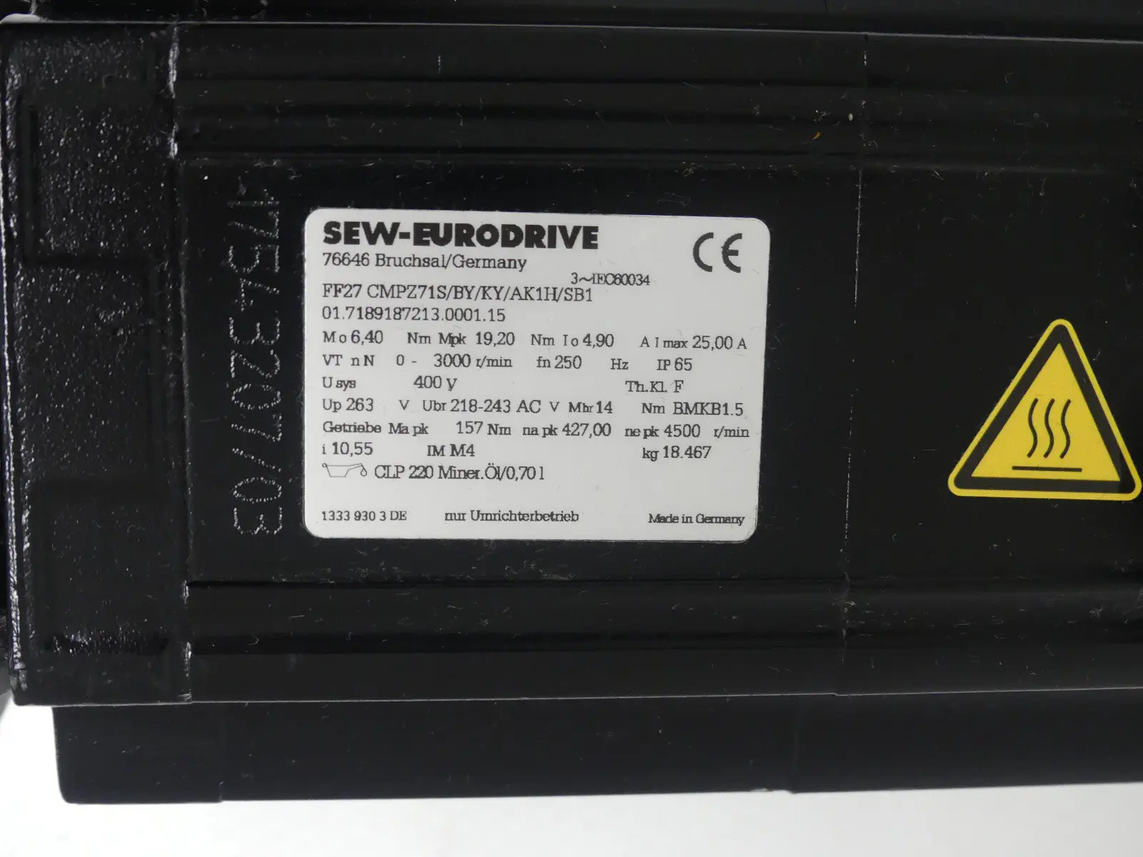 Produktfoto 1 von SEW-EURODRIVE FF27 CMPZ71S/BY/KY/AK1H/SB1