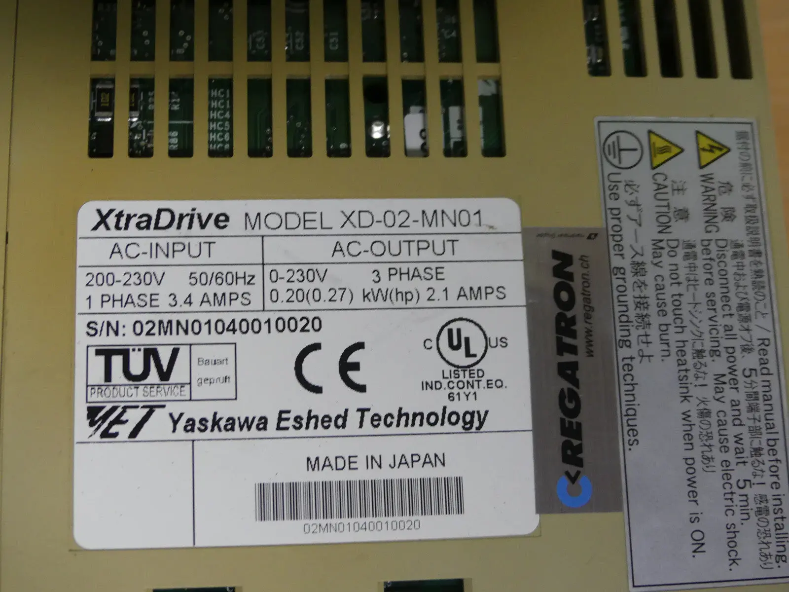 Produktfoto 1 von Yaskawa XtraDrive XD-02-MN01 Leicht Beschädigt s.Bilder