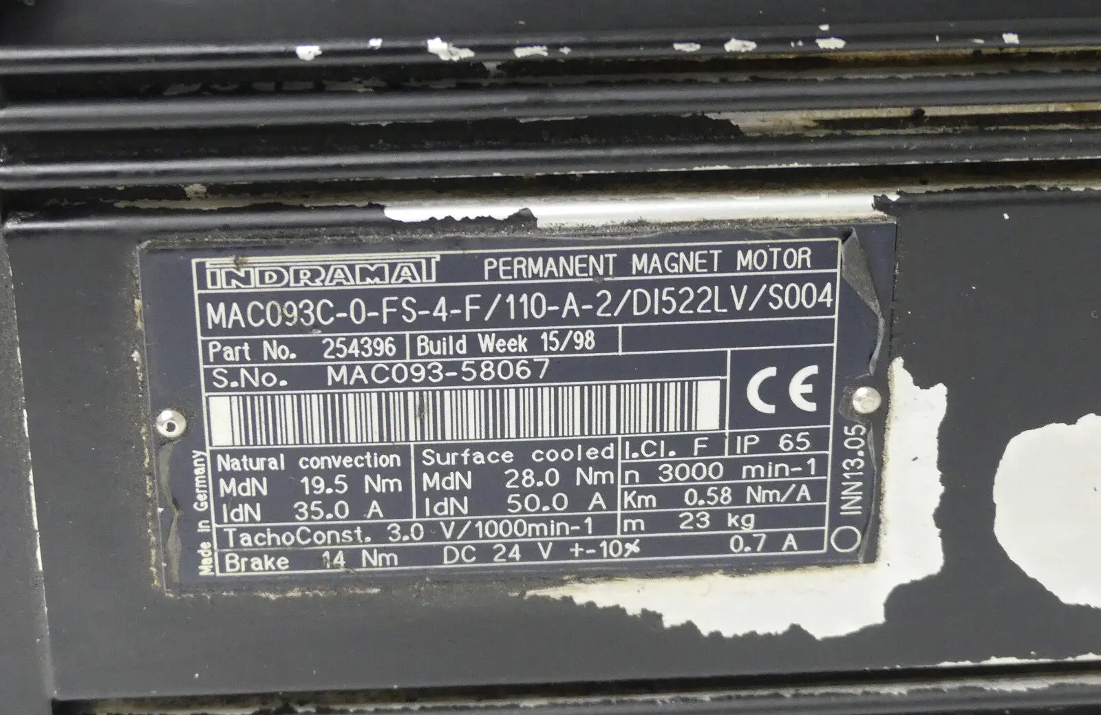 Produktfoto 1 von Indramat MAC093C-0-FS-4-F/110-A-2/DI522LV/S004