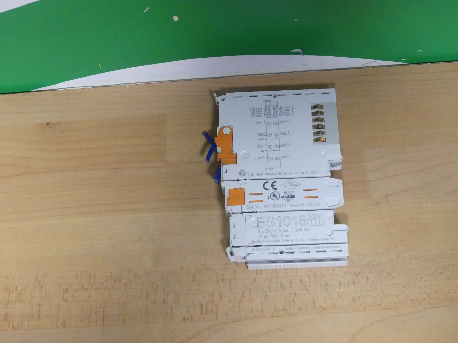 Produktfoto 1 von Beckhoff  ES1018  EtherCAT-Klemme 8x Digital Input Klemme used