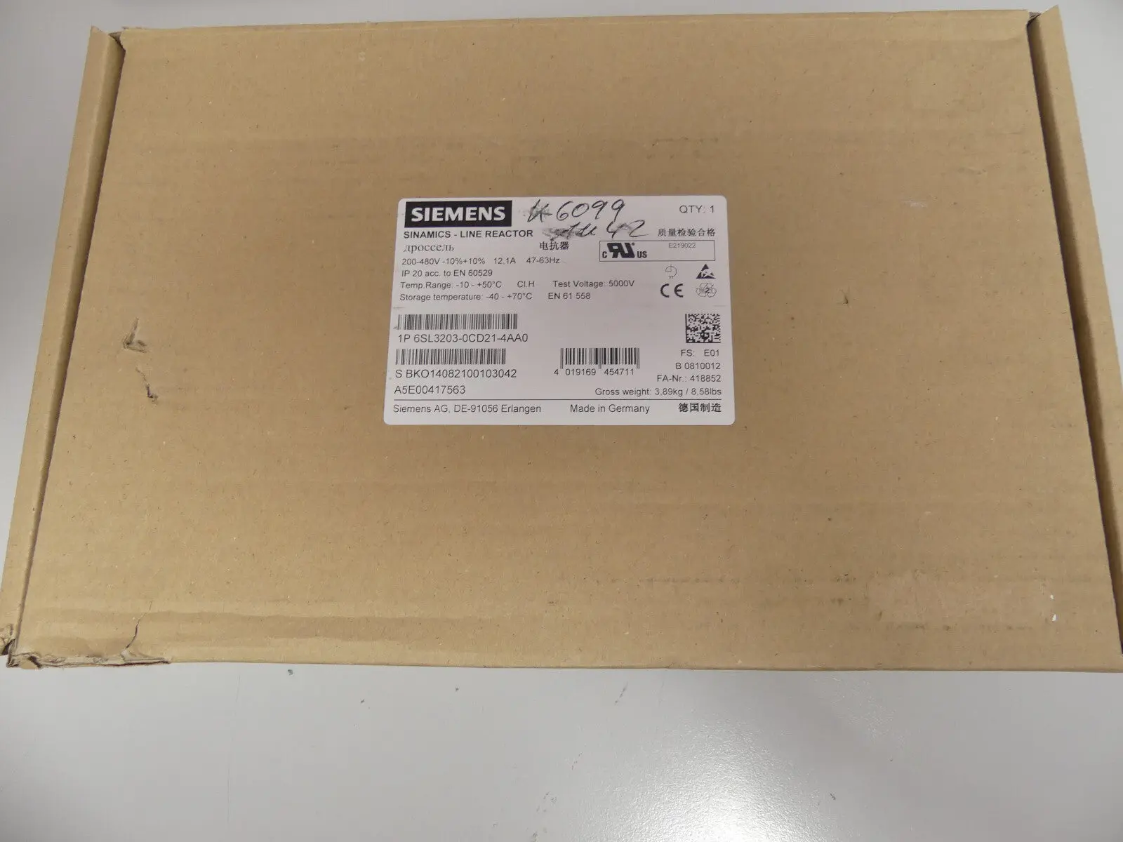 Produktfoto 1 von Siemens 6SL3203-0CD21-4AA0