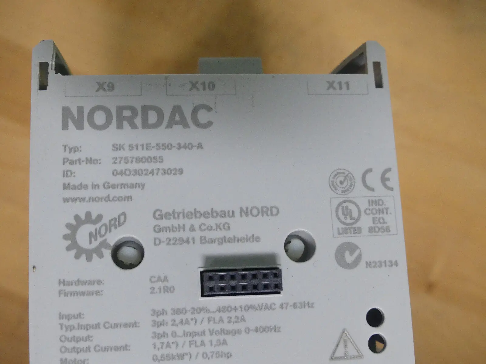 Produktfoto 1 von Nordac Frequenzumrichter SK 511E-550-340-A MIT SK TU3-CTR