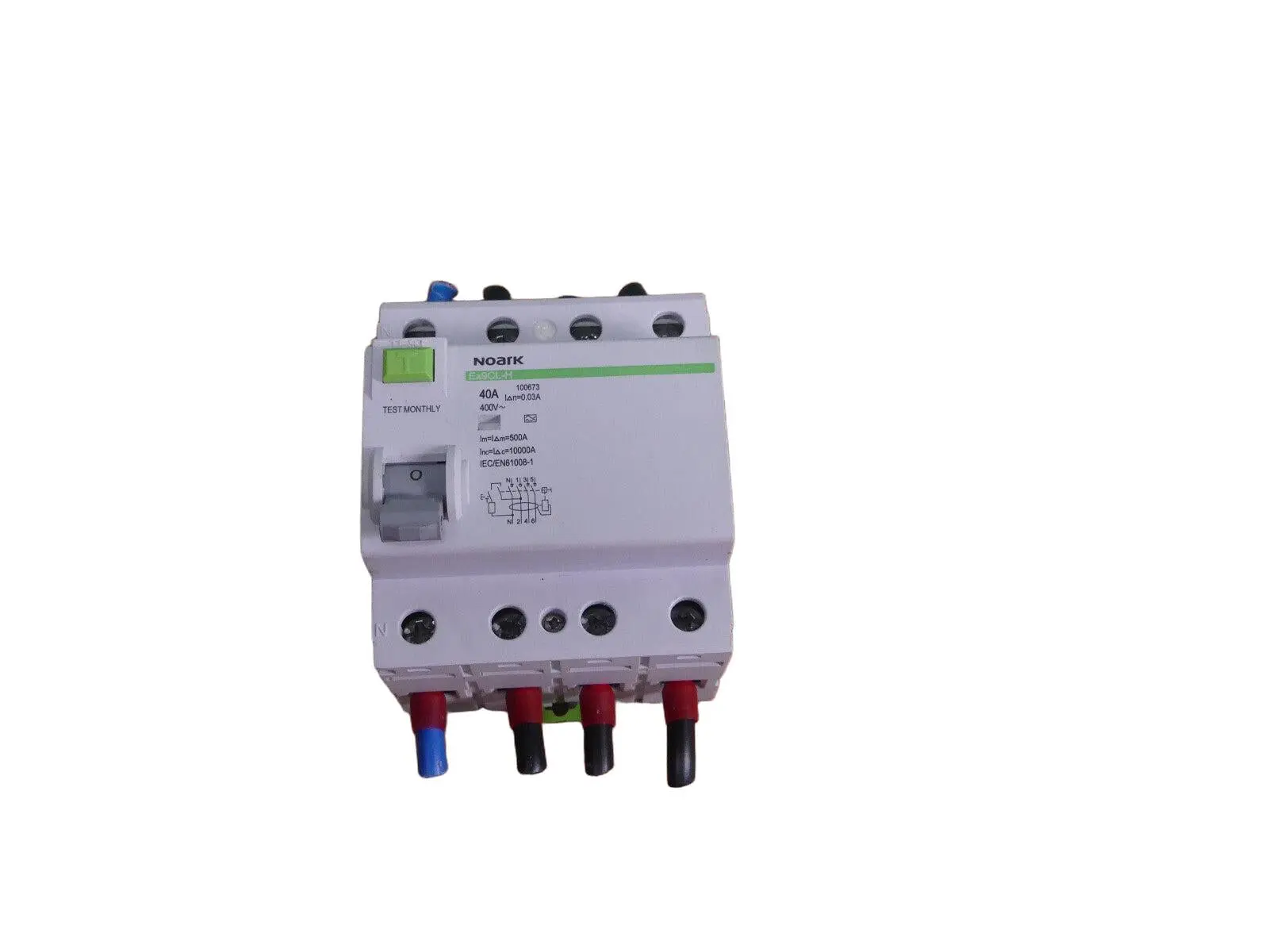 Produktfoto 1 von Fehlerstrom-Schutzschalter Ex9CL-100 4P 100A A 300mA S Noark schalter