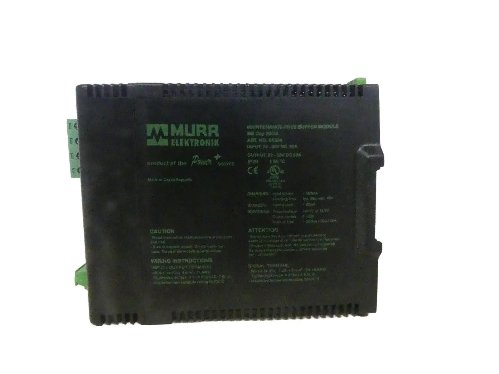 Produktfoto 1 von Murr Elektronik MB Cap 20/24 85394 Input: 23-30V DC 20A