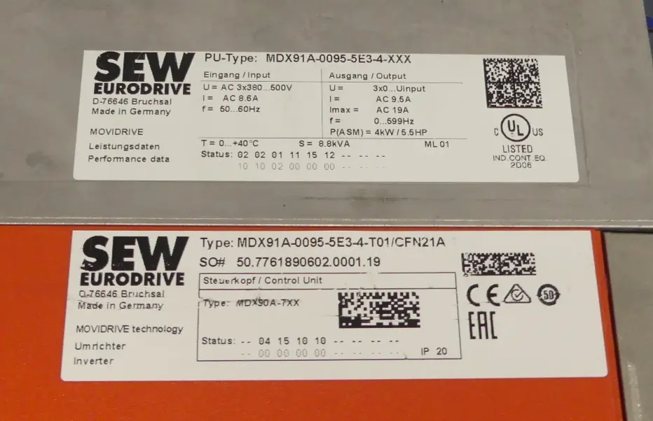 Produktfoto 1 von SEW MDX91A-0095-5E3-4-T01/CFN21A