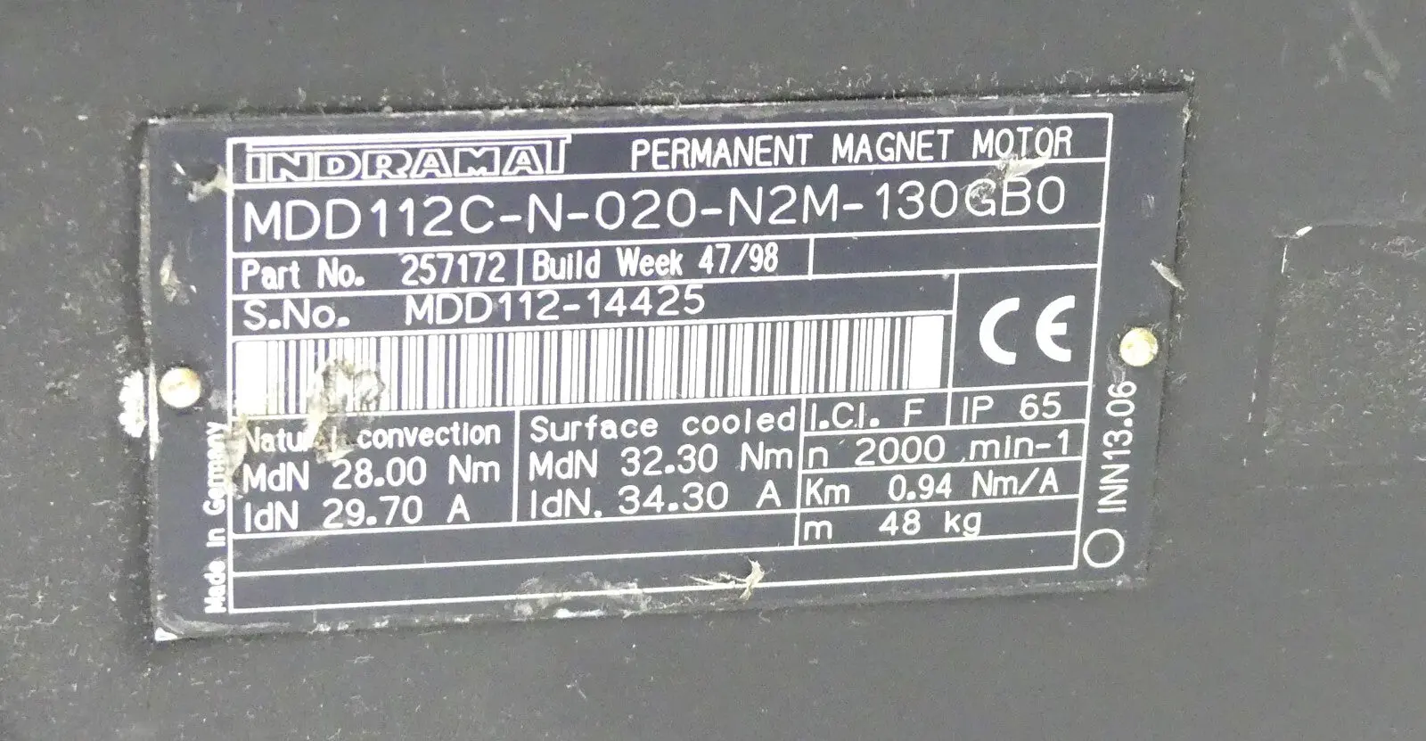 Produktfoto 1 von INDRAMAT MDD112C-N-020-N2M-130GB0
