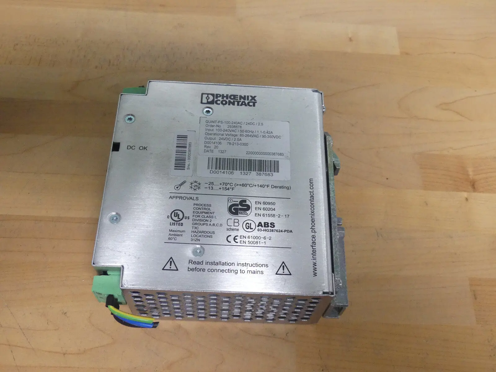 Produktfoto 1 von PHOENIX CONTACT QUINT-PS-100-240AC/24DC/2,5