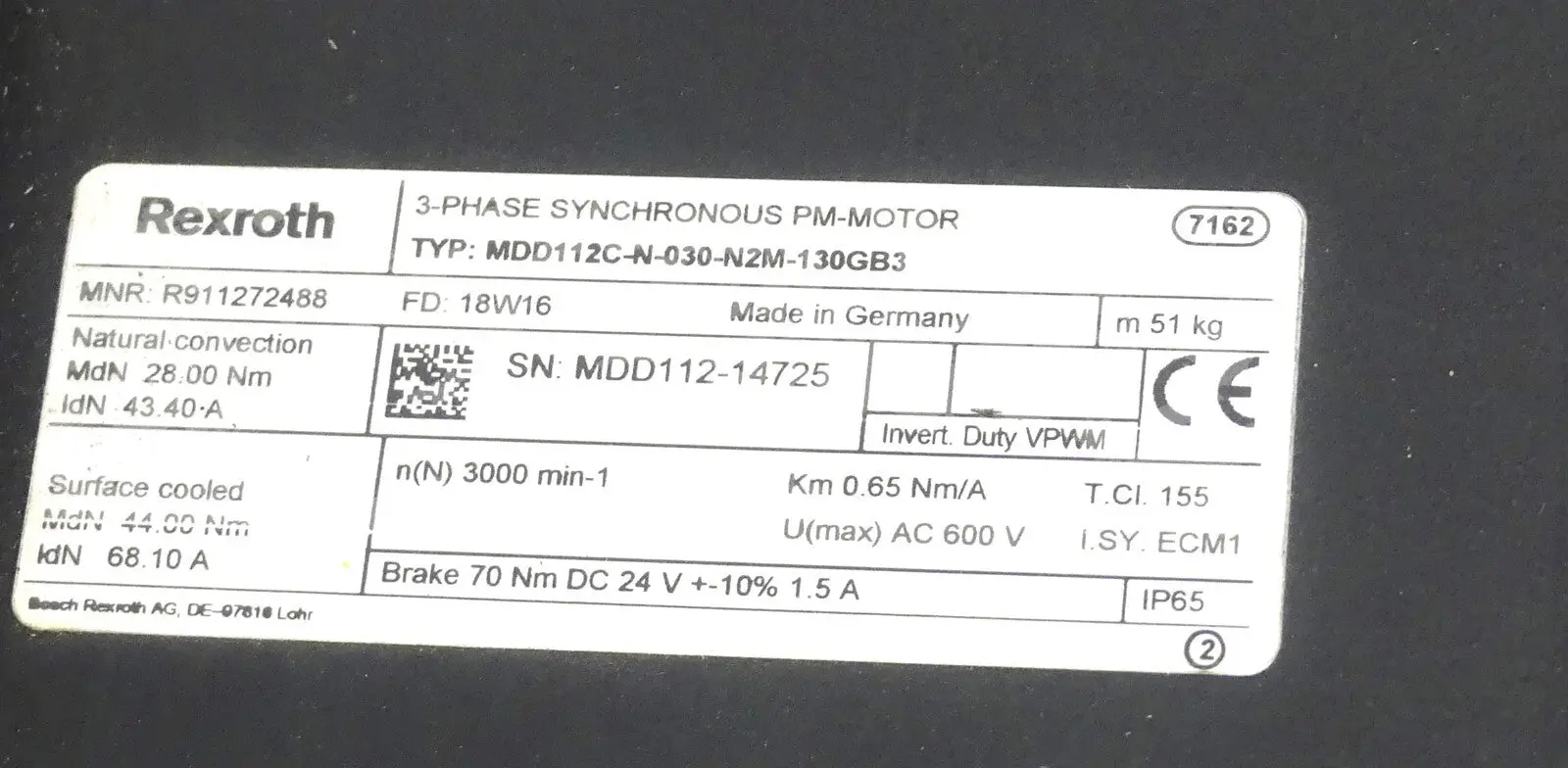 Produktfoto 1 von REXROTH MDD112C-N-030-N2M-130GB3