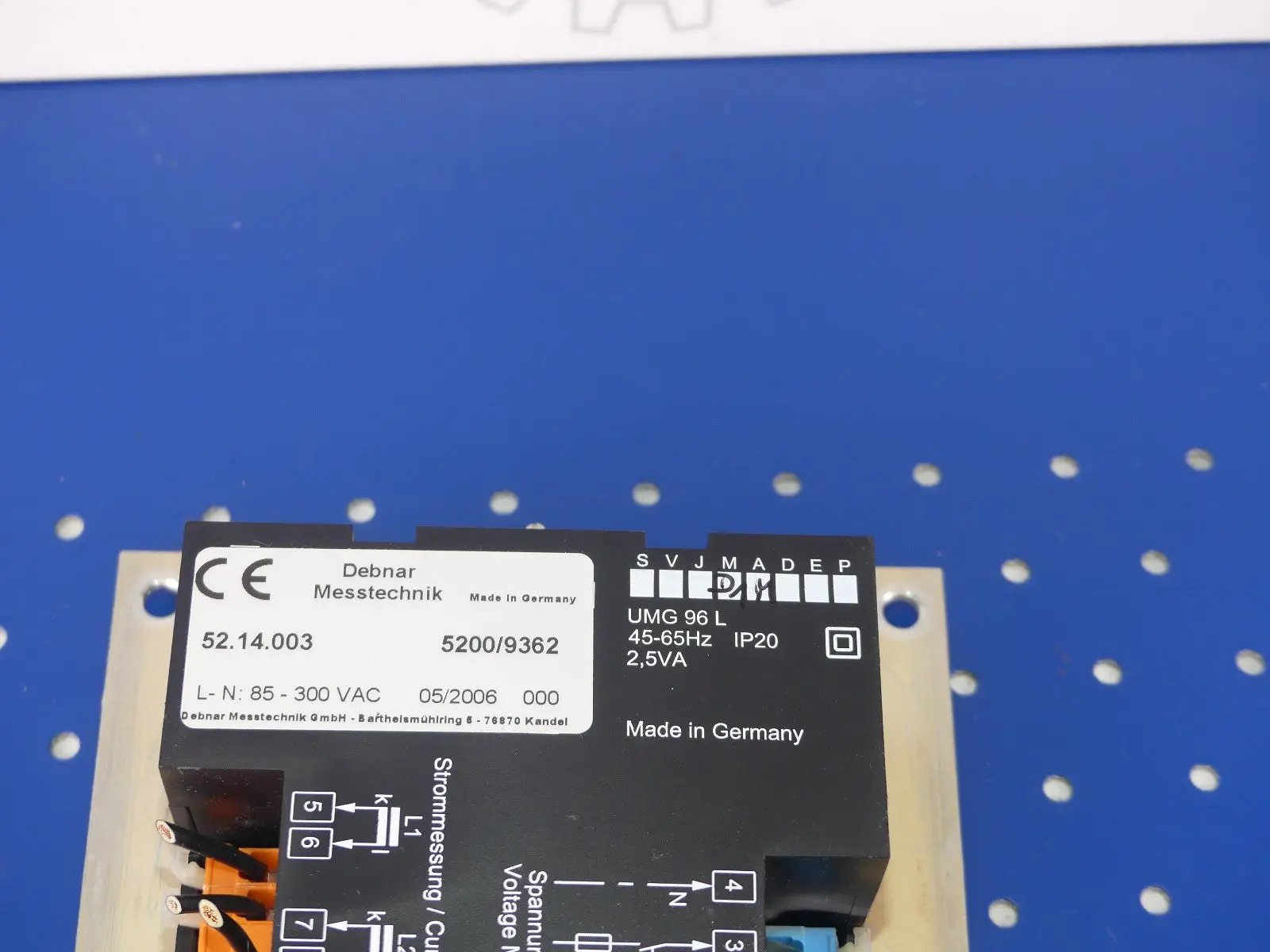 Produktfoto 1 von Debnar Messtechnik UMG 96 L 52.14.003