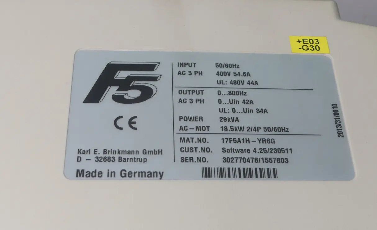 Produktfoto 1 von KEB 17F5A1H-YR6G  Frequenzumrichter 15kW 2/4P 50/60Hz