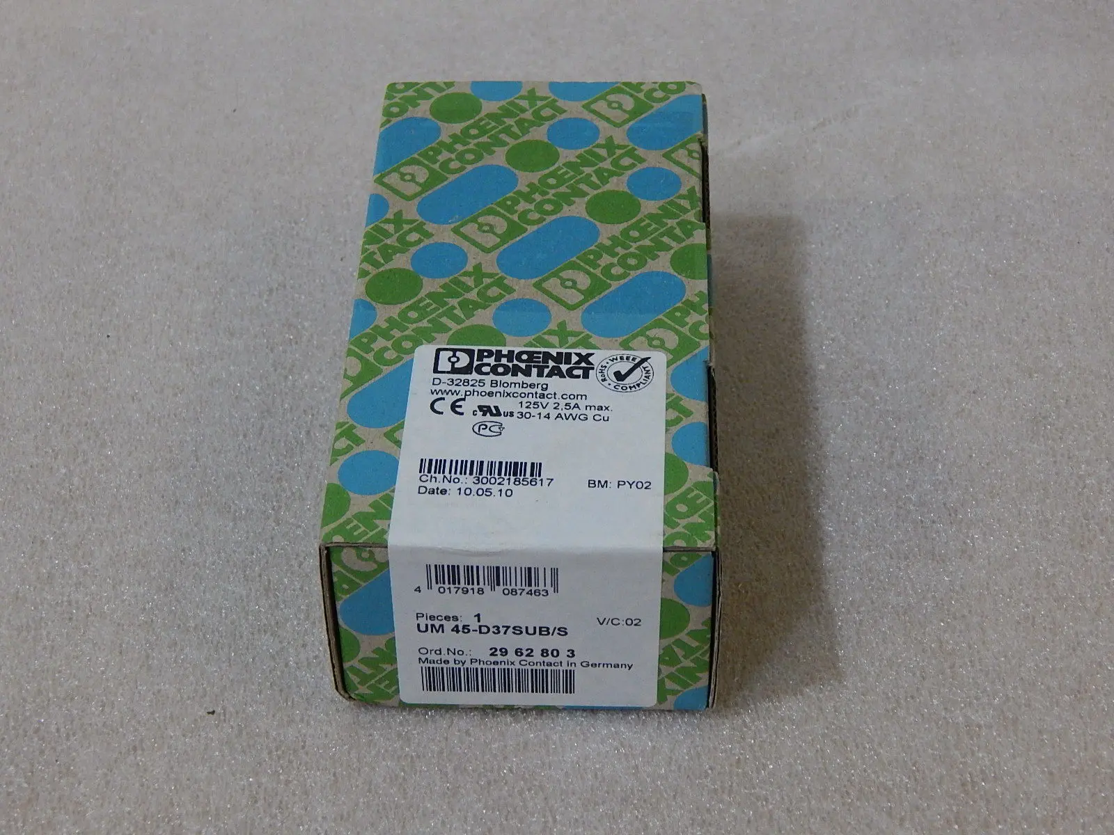 Produktfoto 1 von Phoenix Contact UM45-D37SUB/S Ord.No:2962803 New