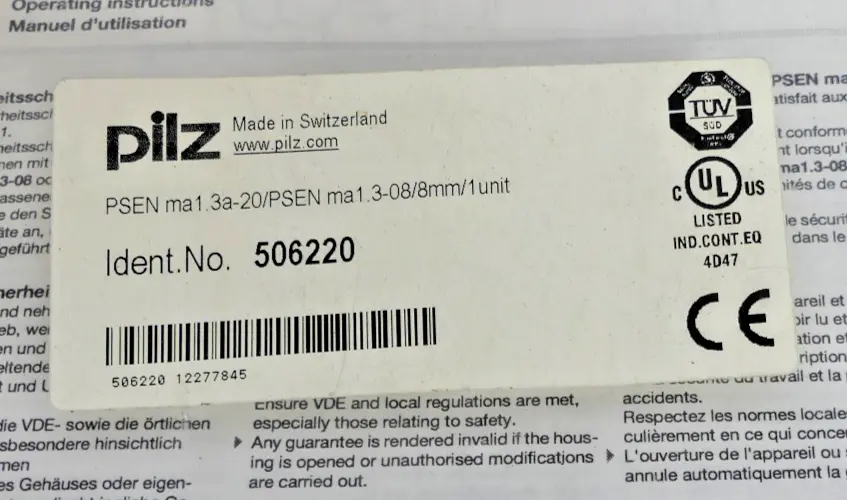 Produktfoto 1 von PILZ 506220
