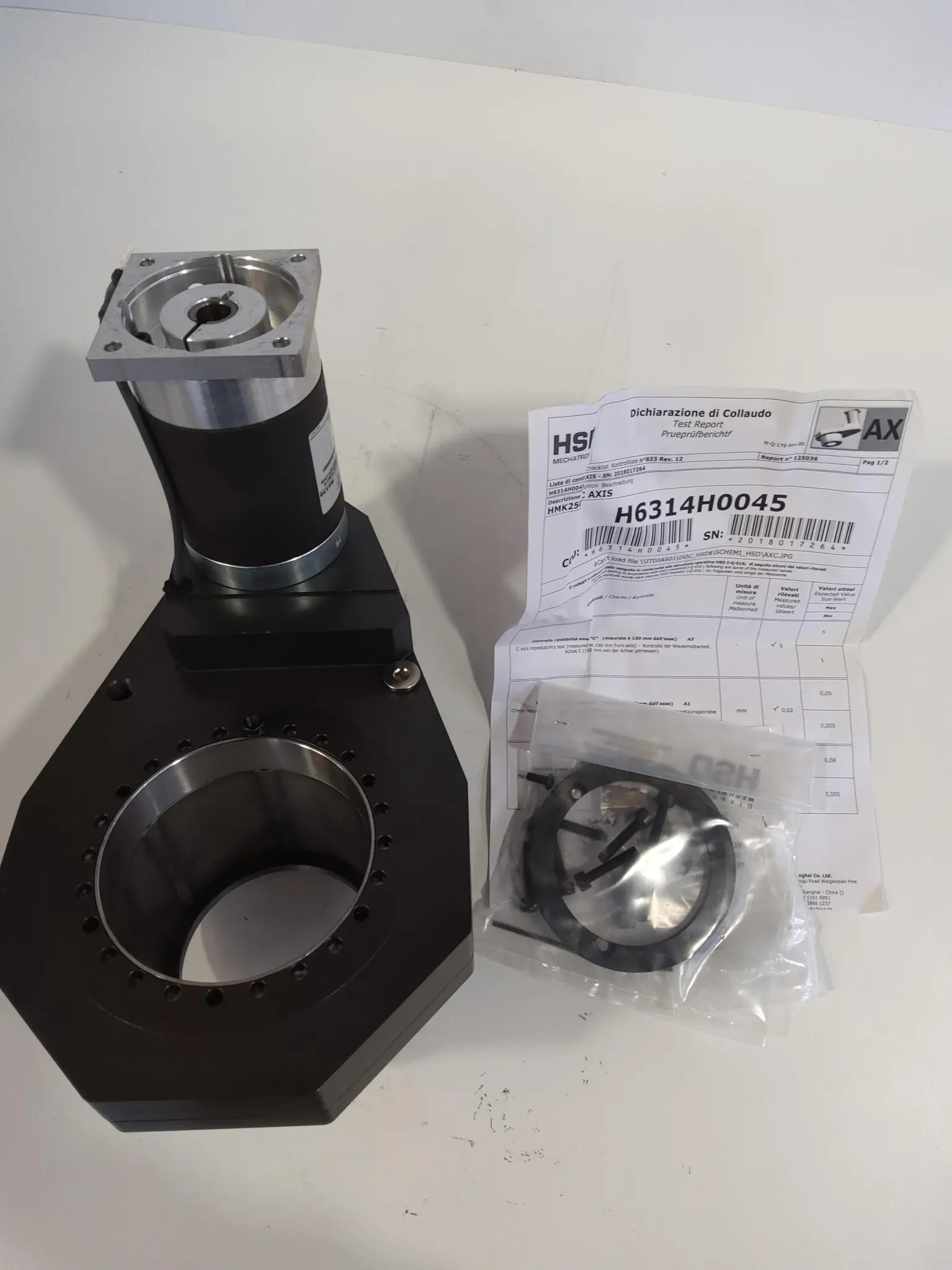 Produktfoto 1 von C-Achsen-Baugruppe für HSD MK250 lange Nase, Spezial-Offenflansch